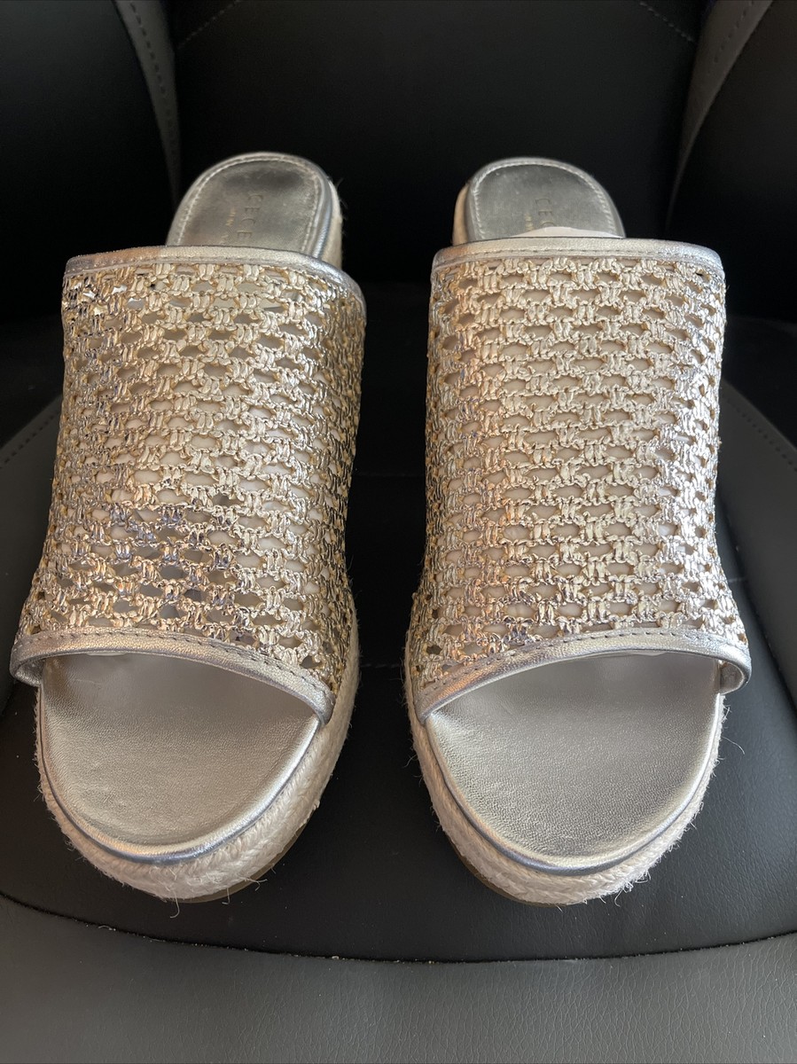 Cecelia New York Wedge Sandals Farra silver Women Size 11