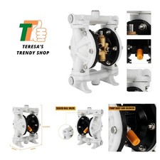 Air Operated Double Diaphragm Pump 1/2 inch Outlet 12 GPM Pneumatic Transfer ...