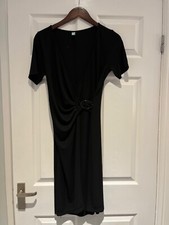 LADIES ACQUA & SALE BLACK WRAP AROUND STYLE DRESS COVER UP SIZE MEDIUM 12 VGC