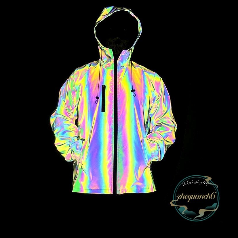 Cool Colorful Laser Reflective Clothing Trendy Jacket Night
