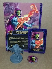 Masters Of The Universe Clash For Eternia LASER LIGHT SKELETOR Mini & Cards