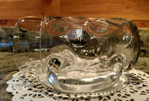 GENTLY USED HOFBRAUHAUS LARGE 1 LITER DIMPLE GLASS BEER MUG - Picture 9 of 10