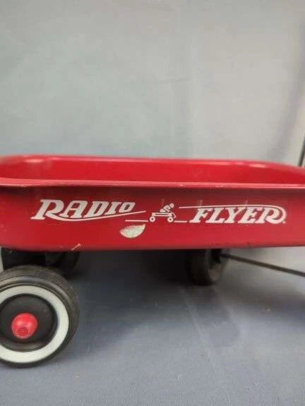 BS RADIO FLYER Little Red Mini Wagon Vintage 12 1/2" X 7.5" X 5.5" Metal - Image 2 of 4