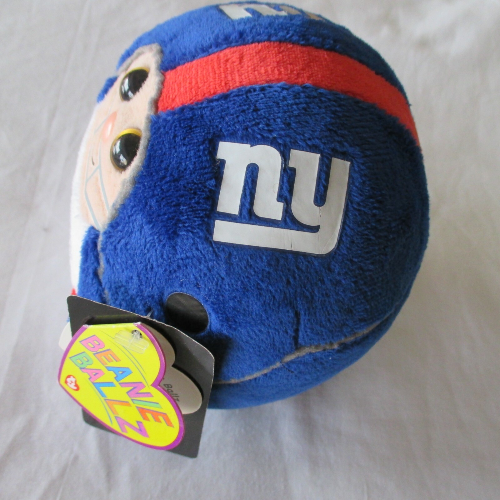 Ty Beanie Ballz NFL New York GIANTS Beanie Plush 6" With Tag And With