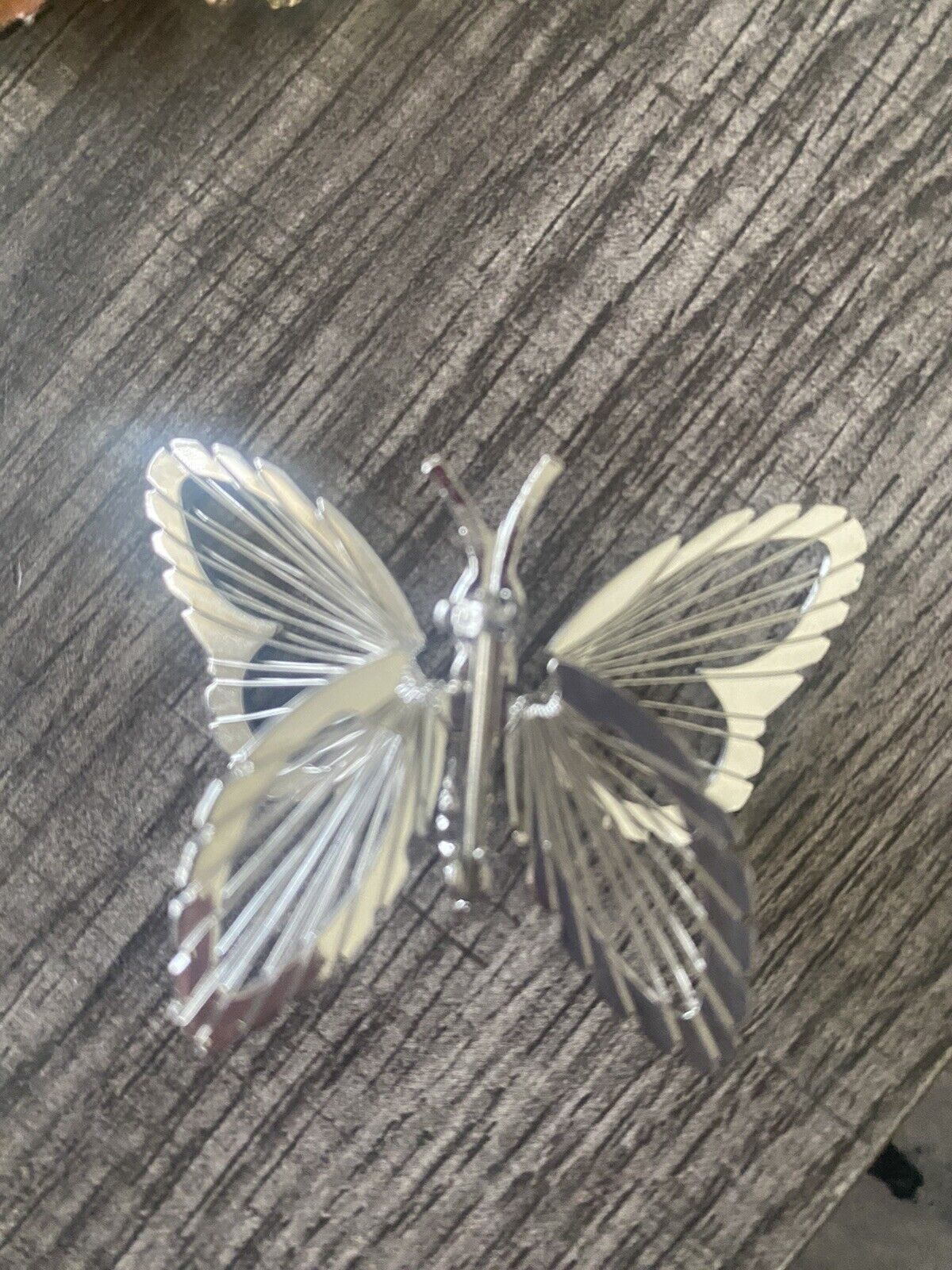 Vintage 1960s Monet Brooch Lapel Pin Butterfly Sp… - image 4