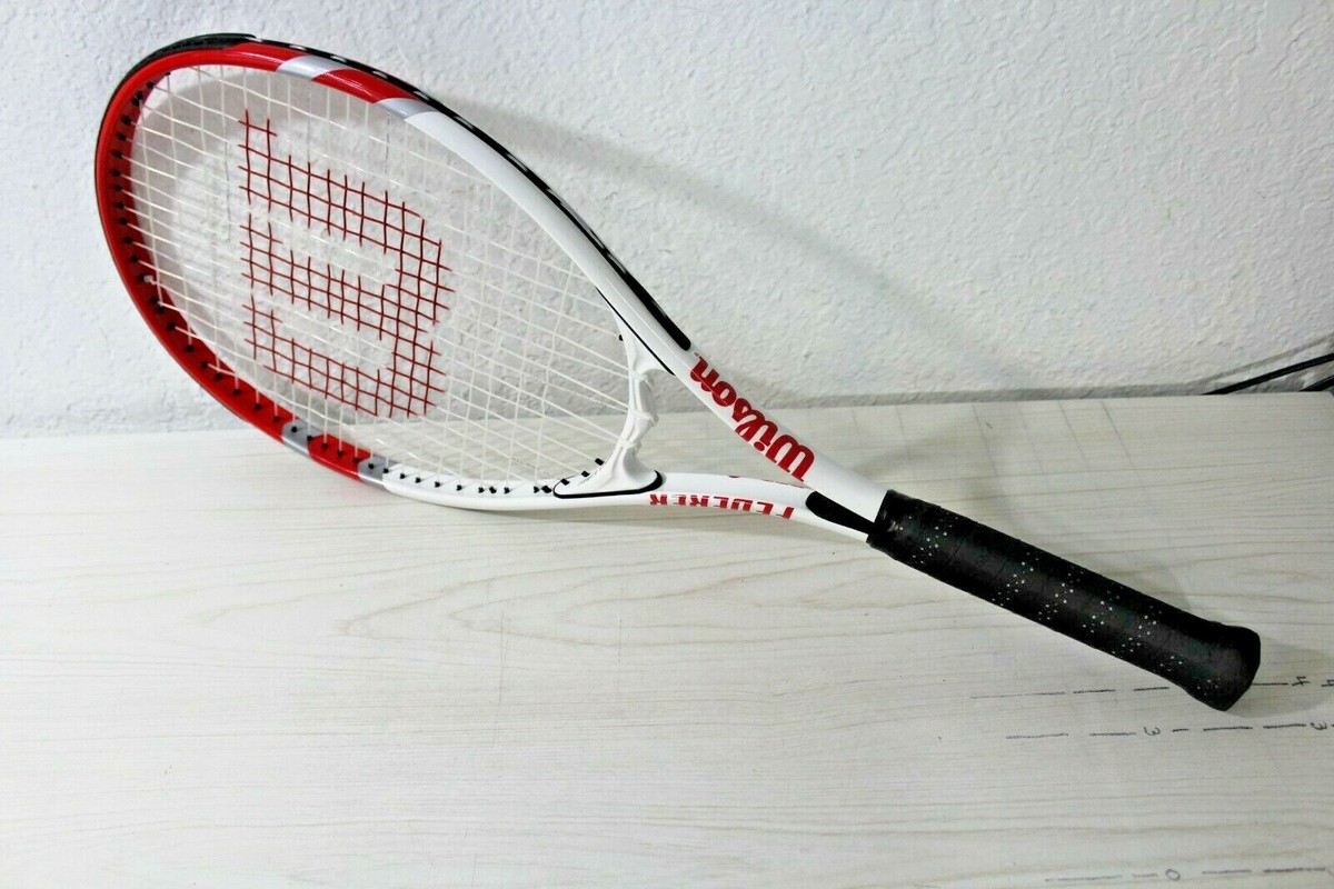 WILSON Federer Tennis Racquet Racket 3/8 Grip Power Strings Red