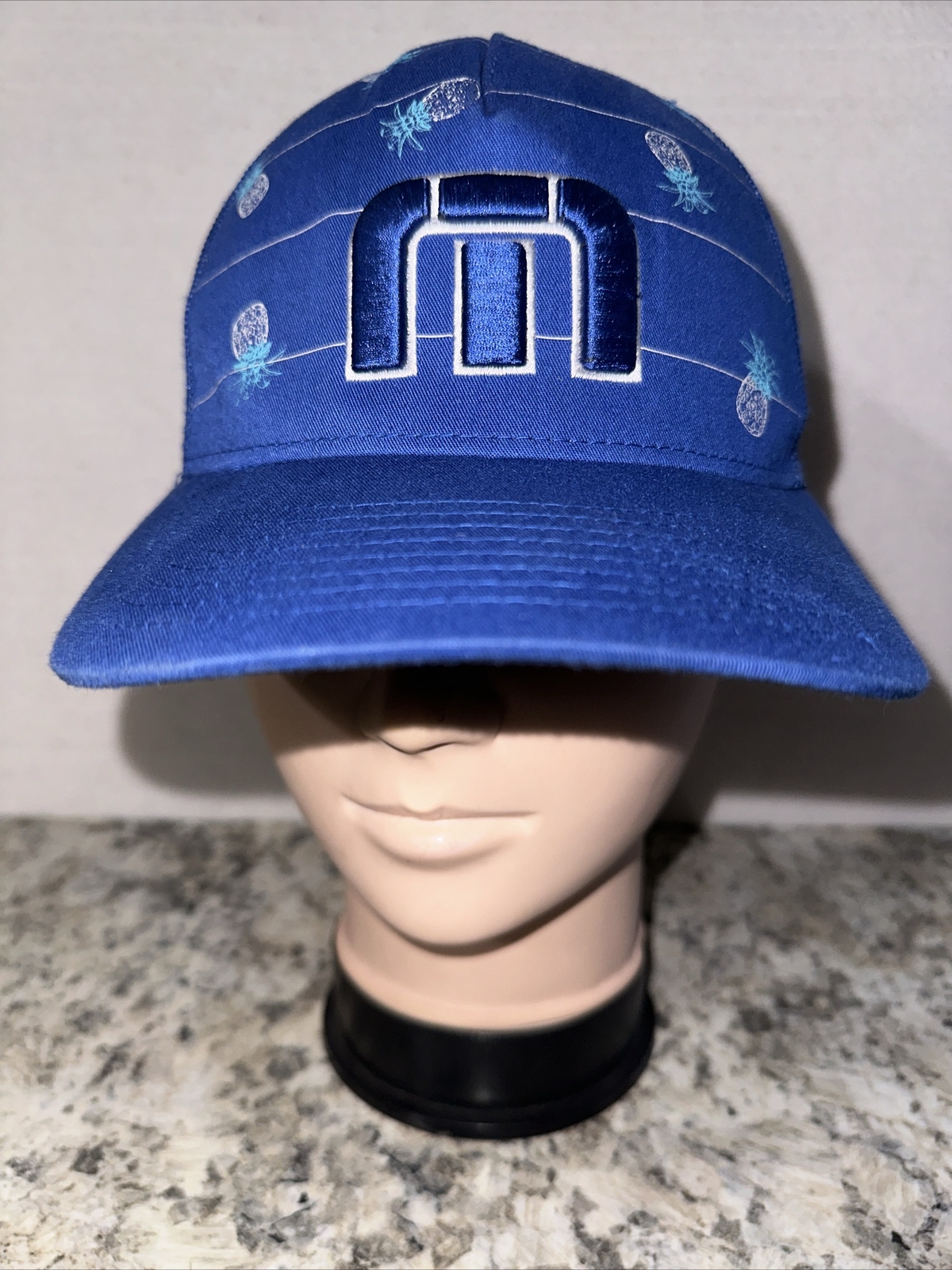 Travis Mathew Hat Adult Adjustable Trucker Cap Mesh Snapback Blue