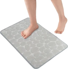Super Water Absorbent Soft Memory Foam Bath Mat Non-Slip Bathroom Shower Rug