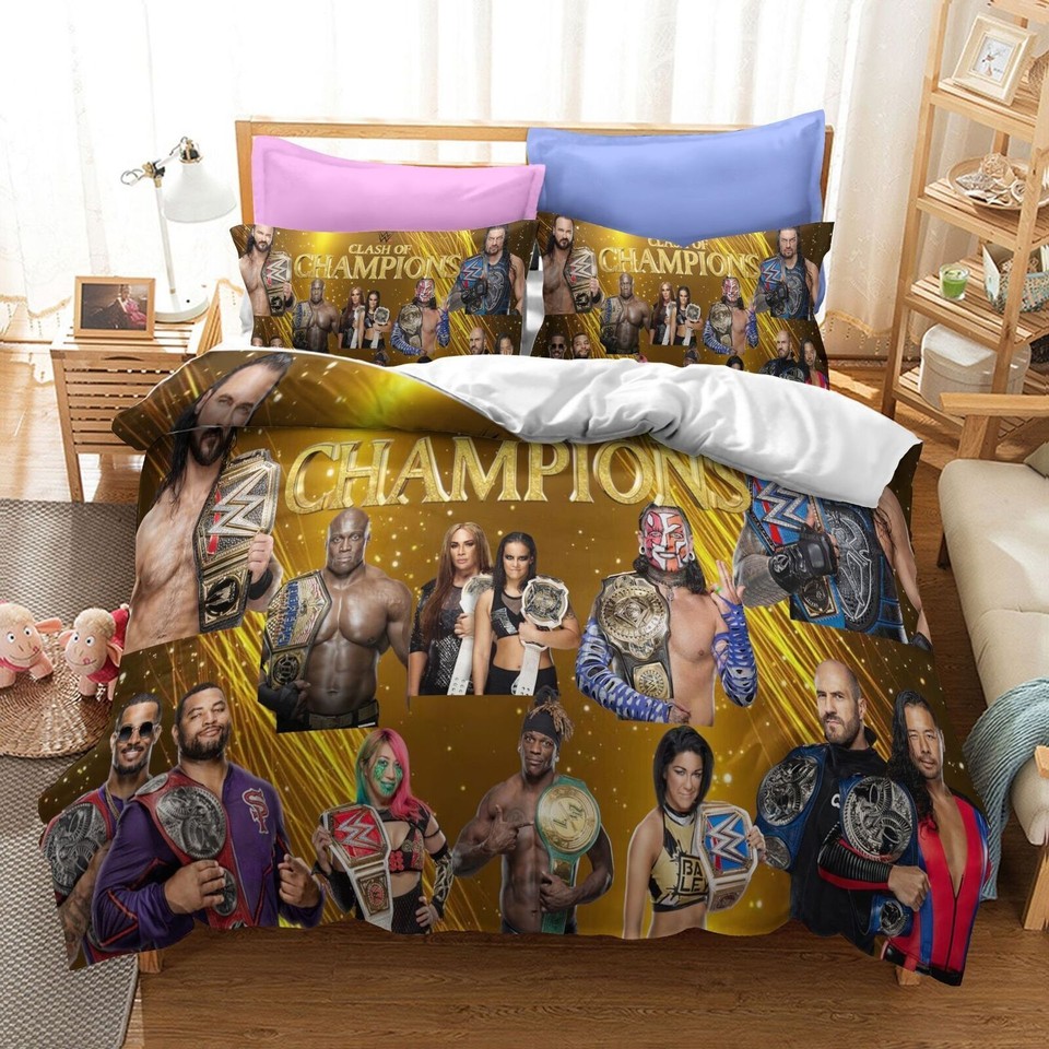 WWE Wrestling Bettbezug Kissenbezug BettbezugSet Einzel Doppel eBay.de