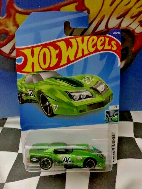 Hot Wheels 2022 HW Contoured 1/5 021 1976 '76 Greenwood Corvette GREEN MC5