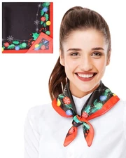 CBC Crown Christmas Wreath Soft Feeling Christmas Theme Scarf  21" x 21"