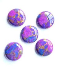  WHOLESALE PURPLE COPPER TURQUOISE CABOCHON ROUND SHAPE LOOSE GEMSTONE