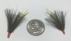 10 Black Dressed Treble Hooks Size 14 With Deer Hair . Fishing Fly Tying — photo 3