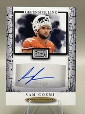 2021 SAGE Premier Draft Autographs Black A176 Sam Cosmi ~ Texas Longhorns