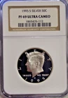 1995 S US Kennedy Proof Silver Half 50c NGC PF69 Ultra Cameo