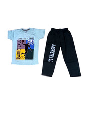 Boys Cotton T Shirt  Pajama Set kids Outfit Casual Wear Age 4-5 Years