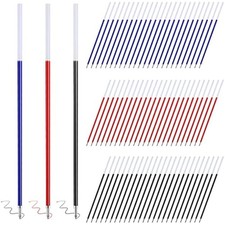 75 pieces ballpoint pen refills,replaceable ink pen refills for epoxy