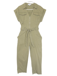 Marissa Webb Dolman Utility Military Jumpsuit Tie Waist Zip Pocket Women 10 $385