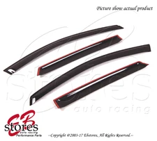 Black Tinted Out-Channel Vent Visor Deflector 4pc For 2008-2011 Ford Focus Sedan