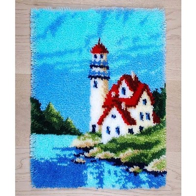 DIY Latch Hook Kit for Crochet Rugs - Preprinted Tapestry Patterns, Home Decor G