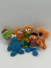 Kelloggs 1999 Sesame Street Mini Beans 4  Plush Lot 6 Ernie Zoe Honker Barkley 
