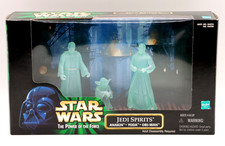 Star Wars Power of the Force Jedi Spirits Figure 3-Pack Hasbro 1998 Yoda Obi-Wan