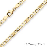 5,2Mm Armband Fantasiekette Goldarmband Armschmuck Aus 333 Gold Gelbgold 21Cm
