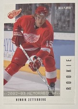 Henrik Zetterberg 2002-03 Be A Player Memorabilia Rookie RC #286