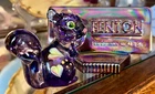 FENTON VIOLET SQUIRREL WITH PINK AND YELLOW FLOWERS ARTIST A. FARLEY NIB