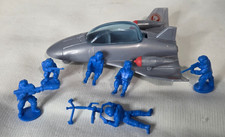 Vintage 1989 Bluebird Toys Zero Hour ZF1 Stealth Bomber Set w/6 Figures Complete