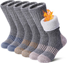 Kids Wool Hiking Socks Boys Girls Merino Wool Socks Thermal Winter Warm Thick Cu