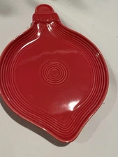 Fiestaware Ornament Shaped Plate 8 3/4" Fiesta Scarlet Red Xmas Serving Dish