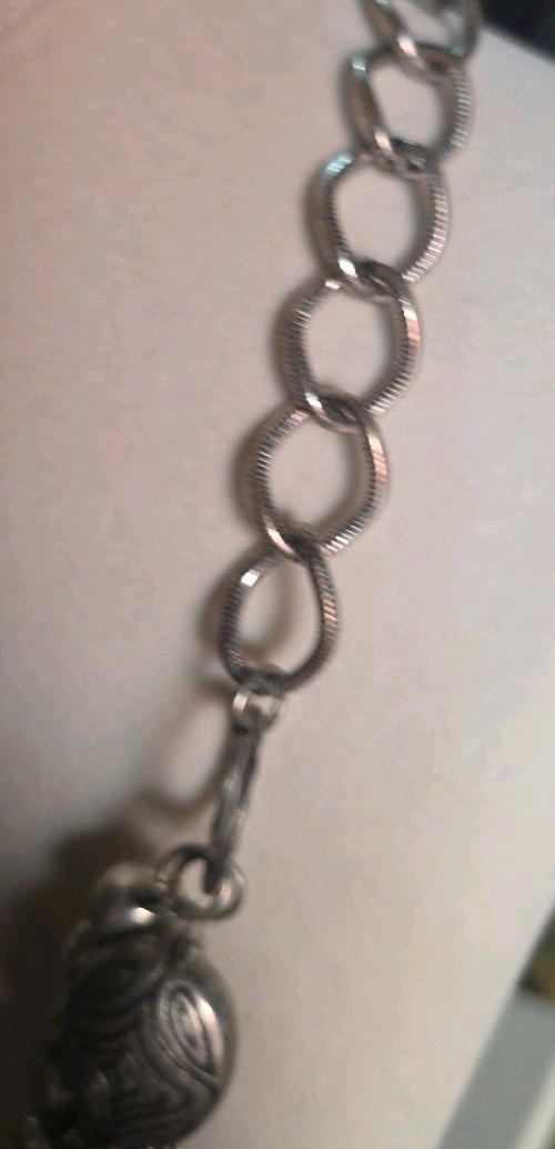 Multi Layered Silvertone Statement Bold 18" Neckl… - image 7