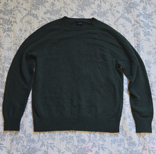 J.Crew Men's Green Crew Neck Knit Pullover Sweater Long Sleeve L Washable