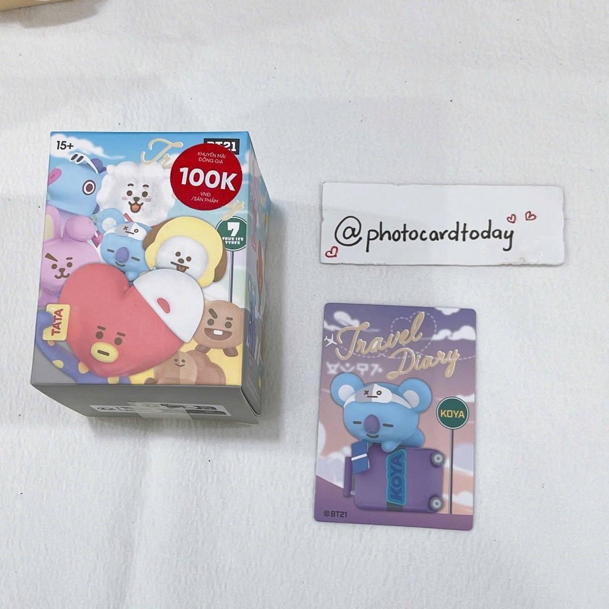 AUTHENTIC BTS BLIND BOX MINISO TRAVEL DIARY COOKY CHIMMY OFFICIAL