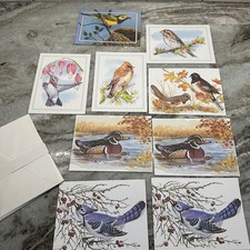 9 Assorted Bird Blank Note Cards With Envelopes