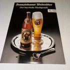 Franziskaner Weissbier Cardboard Sign Beer Germany Monk Vintage 11x15.75"