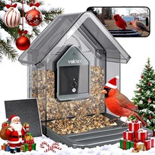 Smart Bird Feeder with Camera Solar Powered,4K Camera with UHD Video Live Stream
