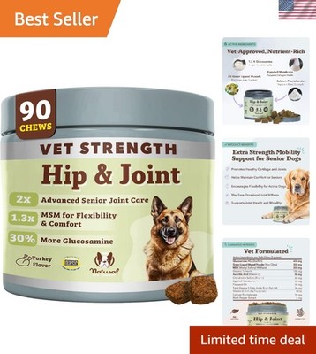 Senior Dog Joint & Mobility Support Chews - 90ct with Green Lipped Mussel & MSM