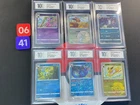 6pcs Eevee Pokemon Chinese Card CBB2C 05 01 06 08 02 03 Grade10