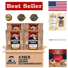 Nutritious Organic Rolled Oats, 24oz Bags (Pack of 4) - Deliciously Versatile