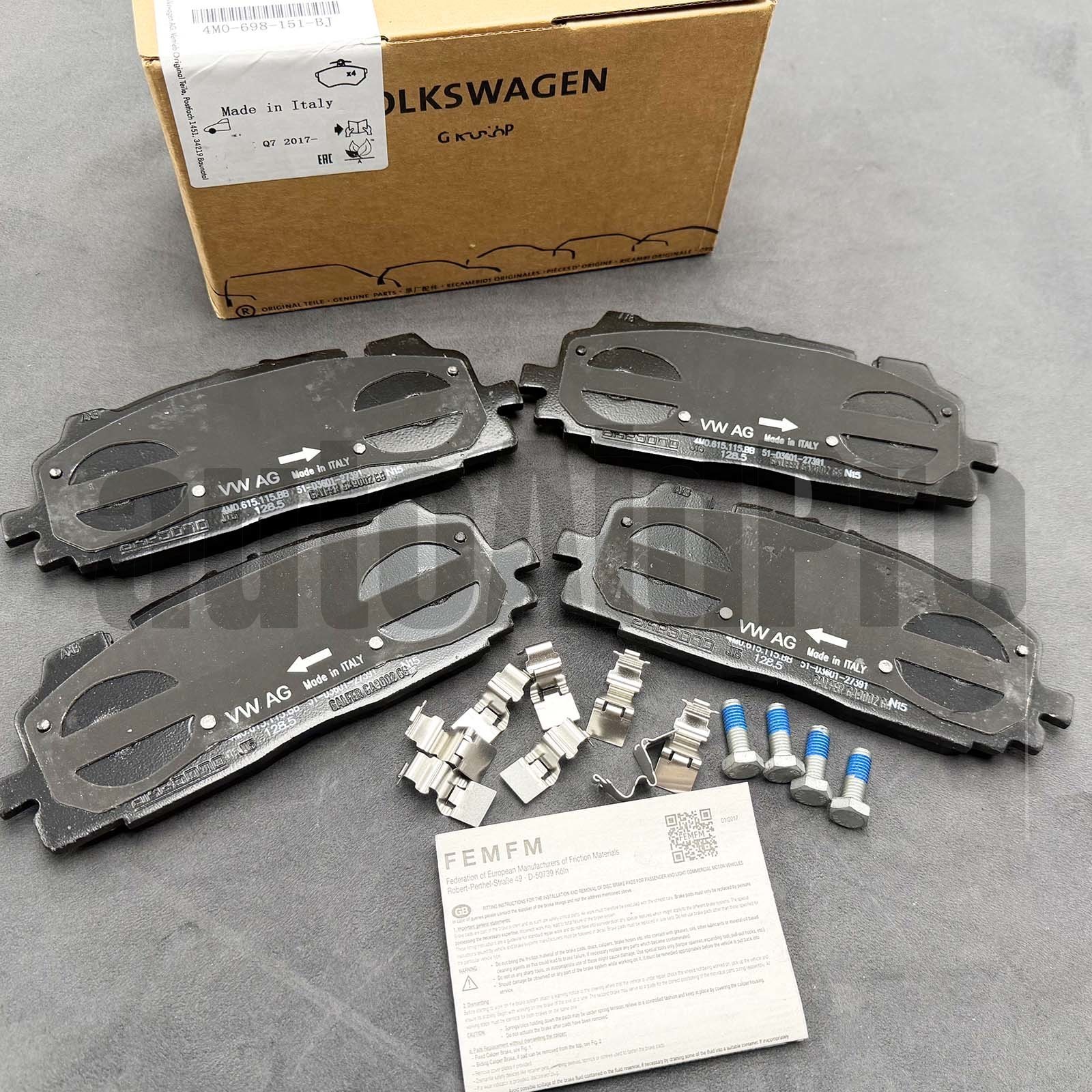 NEW Front Brake Pads 4M0-698-151-BJ For Audi Q7 Q8