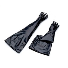 HONEYWELL 8N3032A/10H Glovebox Glove,Black,White,10 1/2,PR 787G98