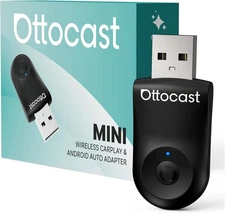 2in1 Ottocast Aibox Wireless CarPlay & Android Auto Adapter For IPhone USB Plug