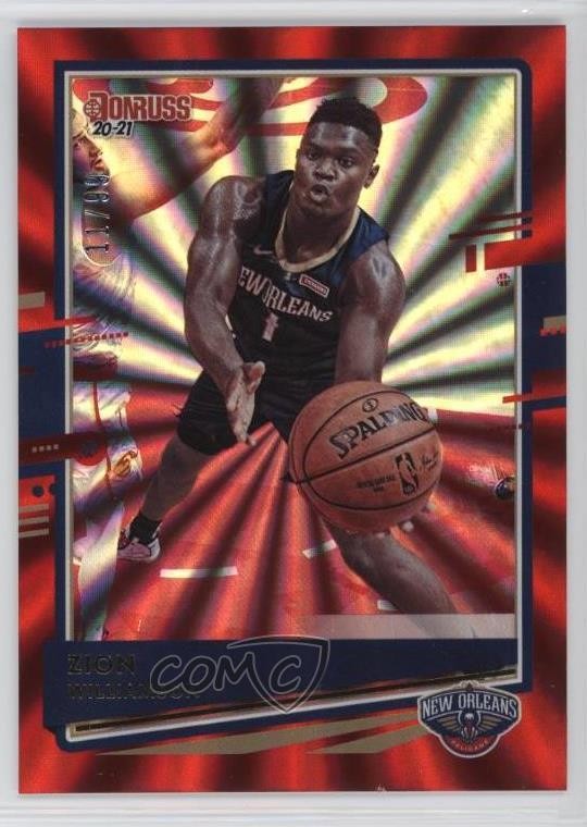 2020-21 Panini Donruss Red Laser 11/99 Zion Williamson #147 0st