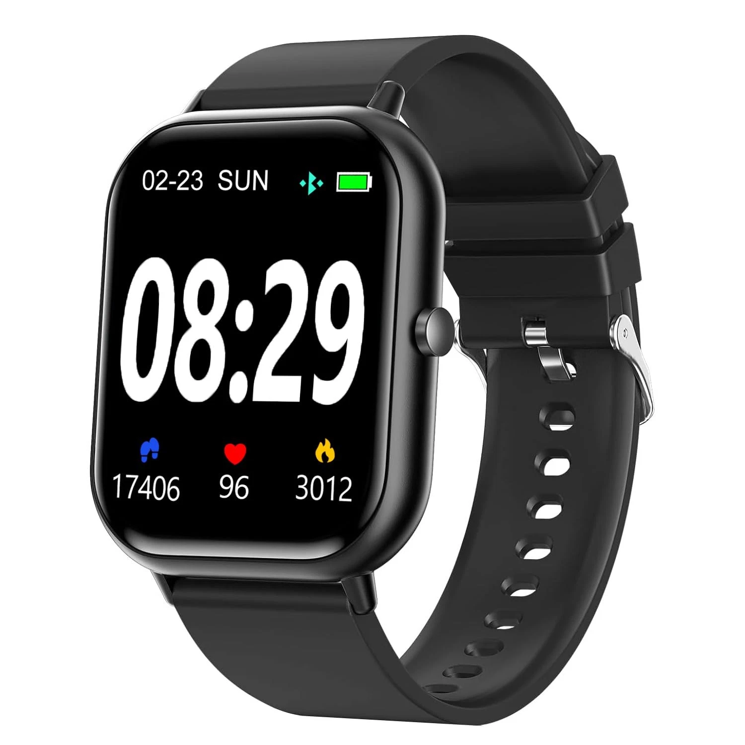 Smart Watch for Men Women SmartWatch 1.83" iPhone Samsung 18.5, Black