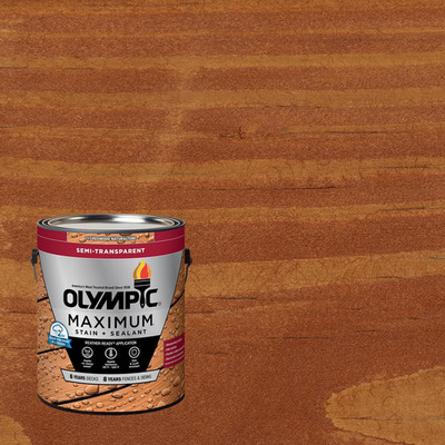 Maximum 1 Gal. Redwood Semi-Transparent Exterior Ready to Use Stain and Sealer i