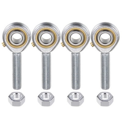 4Pcs 5/16'' Bore Male Rod End Bearing 5/16-24 Right Hand Thread for Craft