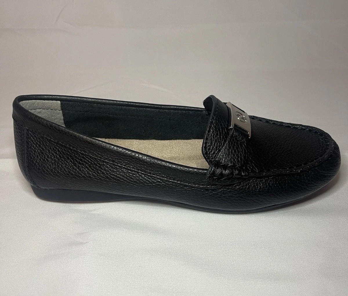 Giani Bernini Dailyn Women’s Black Leather Slip‑On Driver Loafers Size 5M