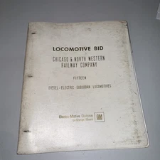 C&NW Chicago & North Western Bid Proposal for Locomotive Purchase - RARE